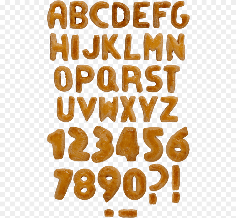 Alphabet Fonts For, Text, Food, Snack, Bread Free Png Download