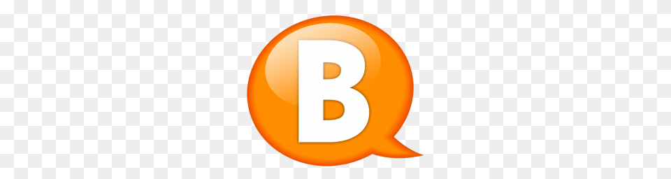 Alphabet Letter B Icon Of Speech Balloon Orange Icons, Number, Symbol, Text, Disk Free Png