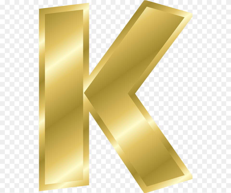 Alphabet Letter Graphic Letter K In Gold, Text Free Png