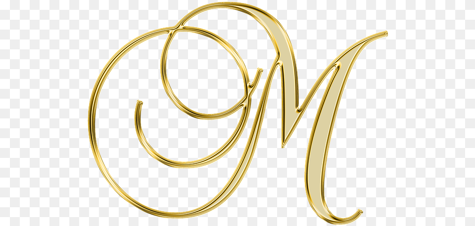 Alphabet Letter Initial Free On Pixabay Transparent Letter M In Gold, Text, Handwriting, Smoke Pipe Png Image