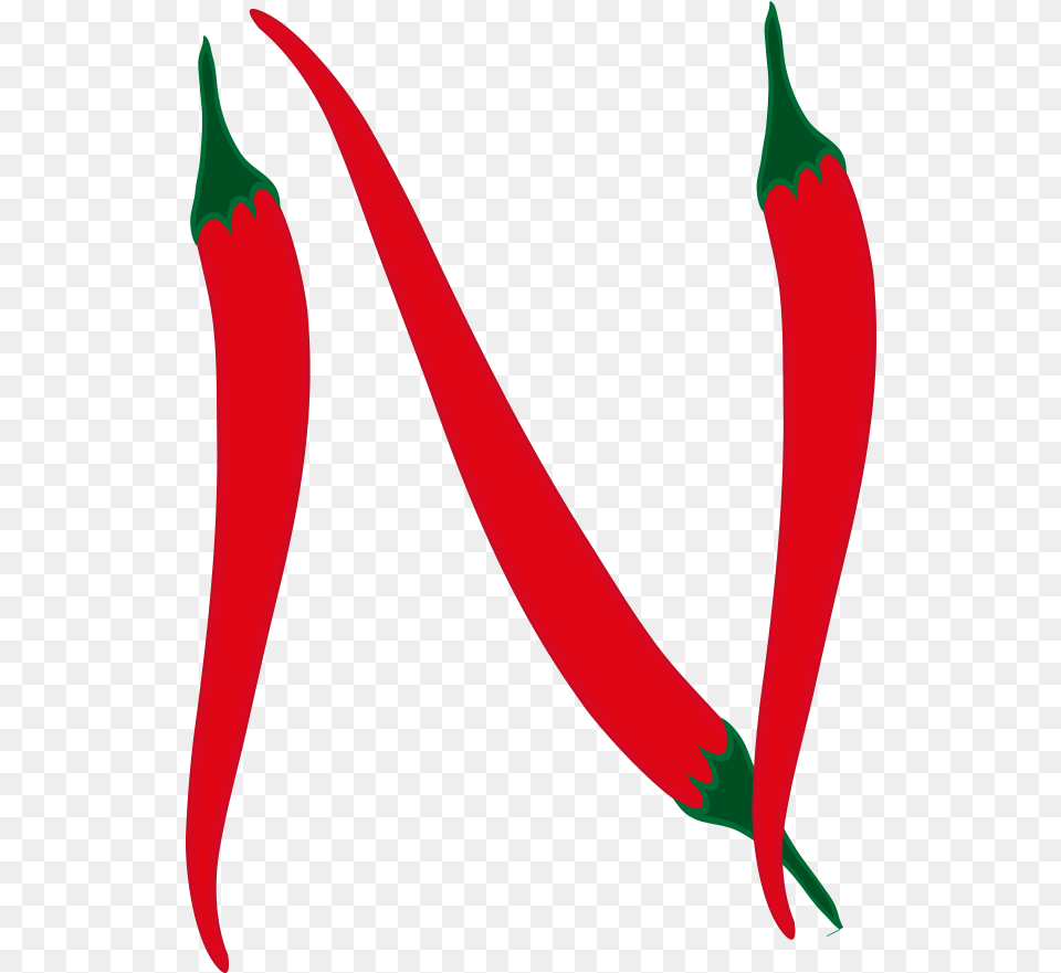 Alphabet Letter N Alphabet N Chili, Food, Produce, Pepper, Plant Png Image