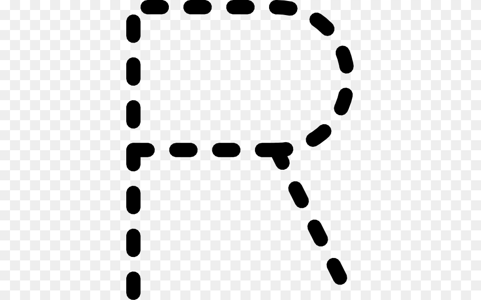 Alphabet Tracing Letter R Clip Art, Footprint, Stencil Free Transparent Png
