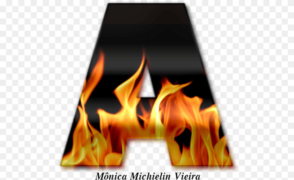 Alphabets By Monica Michielin Alfabeto Labareda De Fogo Light Background Hd, Fire, Flame, Bonfire Free Png Download