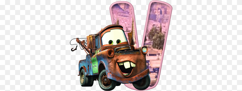 Alphabets Cars Cars Mater, Vehicle, Truck, Transportation, Tow Truck Free Transparent Png