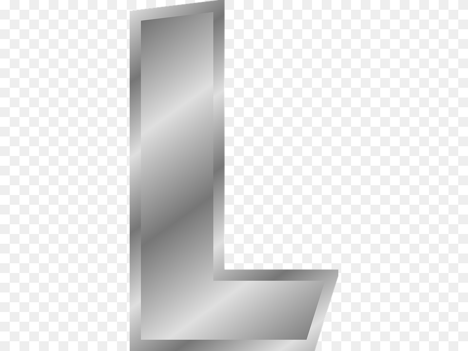 Alphabets Letters English L 12th Twelve Silver Alphabet Letters In Silver, Gray, Aluminium, Lighting Png