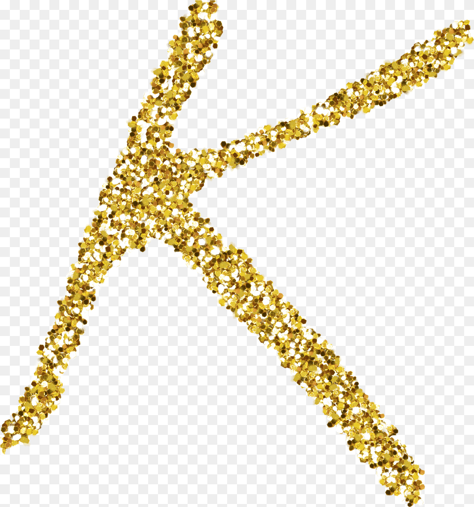 Alphabetstickers K Gold Glitter Sticker By Rachel2274 Dot, Accessories, Jewelry, Necklace, Treasure Free Transparent Png