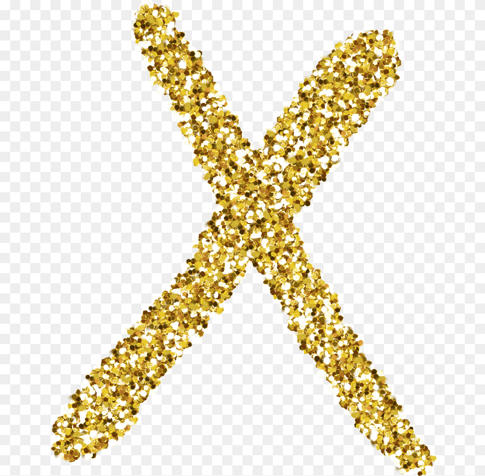 Alphabetstickers X Gold Glitter Sparkle, Accessories, Jewelry, Necklace, Treasure Png