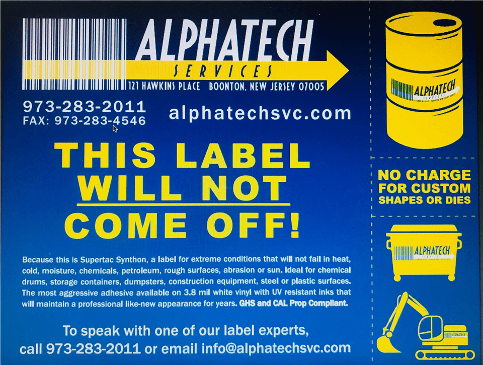 Alphatech Services Drum Labels Graphic Design, Advertisement, Poster, Tape Png Image