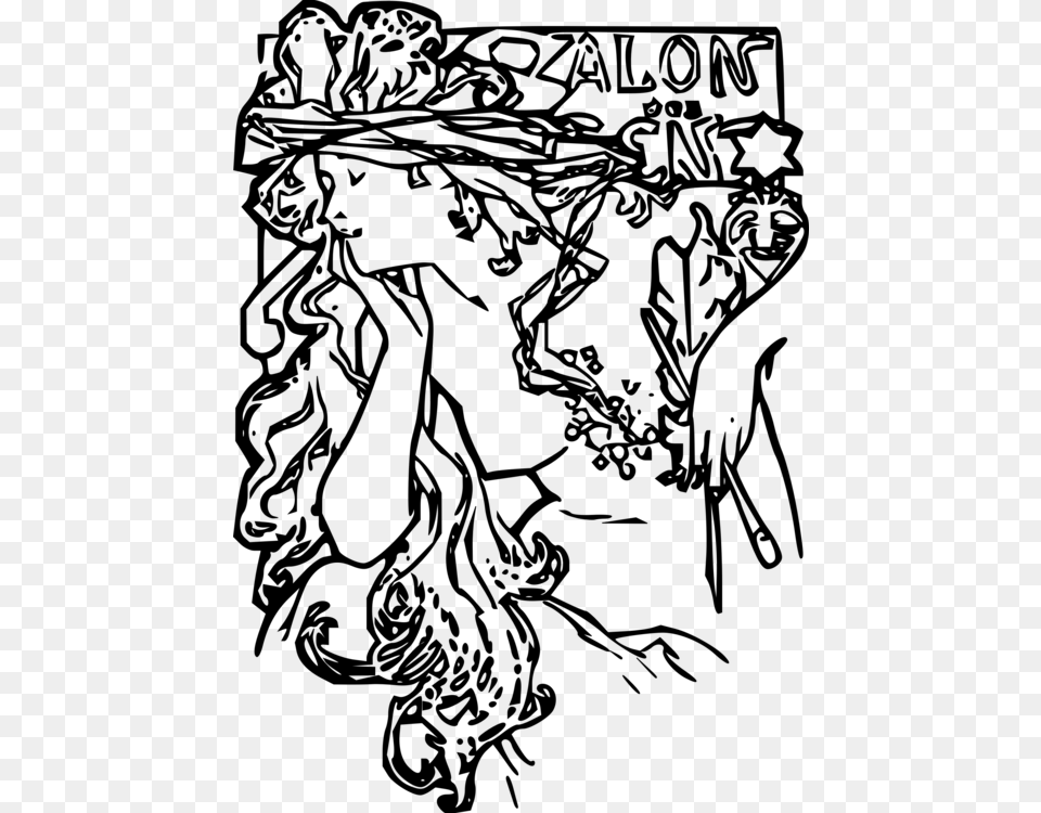 Alphonse Mucha Coloring Book Pdf, Gray Free Png