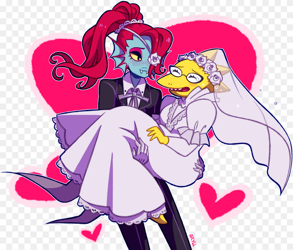 Alphys Undyne Wedding, Book, Comics, Publication, Baby Free Png Download