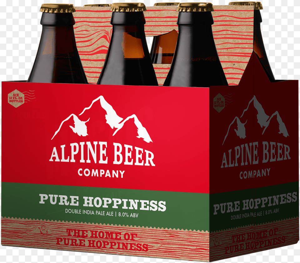 Alpine Beer Pure Hoppiness, Alcohol, Beer Bottle, Beverage, Bottle Free Transparent Png