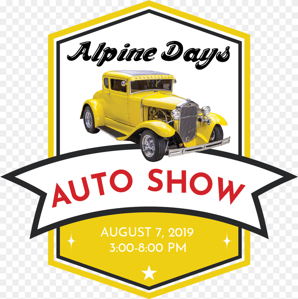 Alpine Days Auto Show Vintage Car Cartoon Vintage Car, Transportation, Vehicle, Machine, Wheel Free Transparent Png