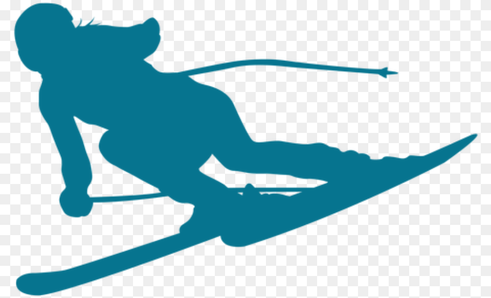 Alpine Skiing Winter Sport Vector Female Ski Silhouette, Outdoors, Nature, Snow, Fish Free Png Download