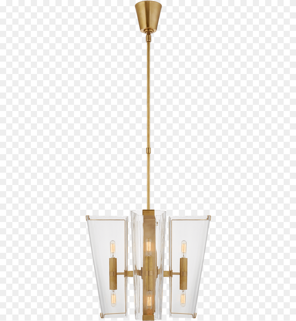 Alpine Small Chandelier In Hand Rubbed Antique Brass Chandelier, Lamp, Light Fixture Png Image