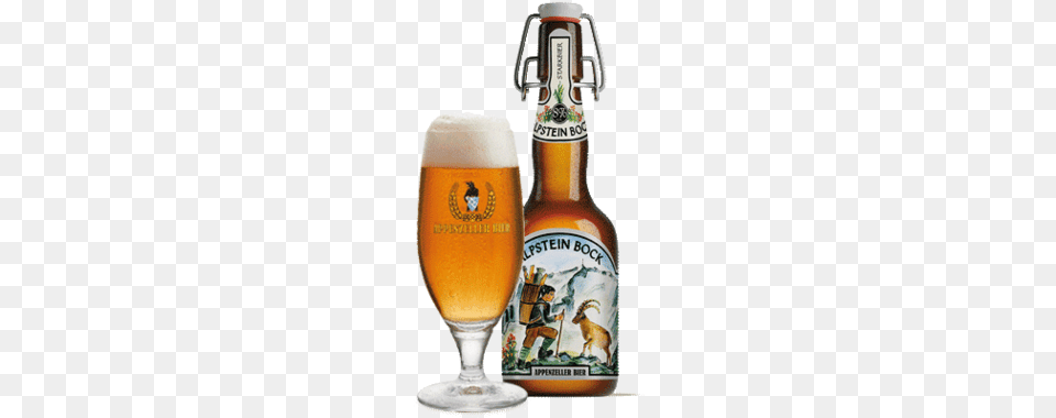 Alpstein Bock Appenzeller Bier, Alcohol, Beer, Beverage, Glass Png