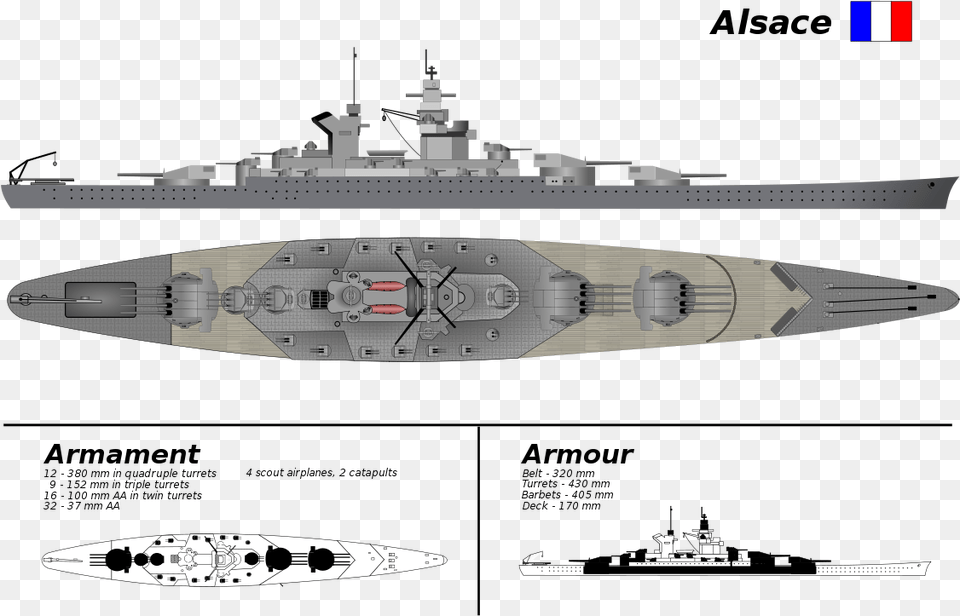 Alsace Battleship, Military, Vehicle, Transportation, Cruiser Free Png