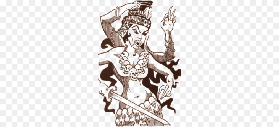 Also Known As The Black Mother Kali Is A Strange And Cartoon, Adult, Bride, Emblem, Female Png Image
