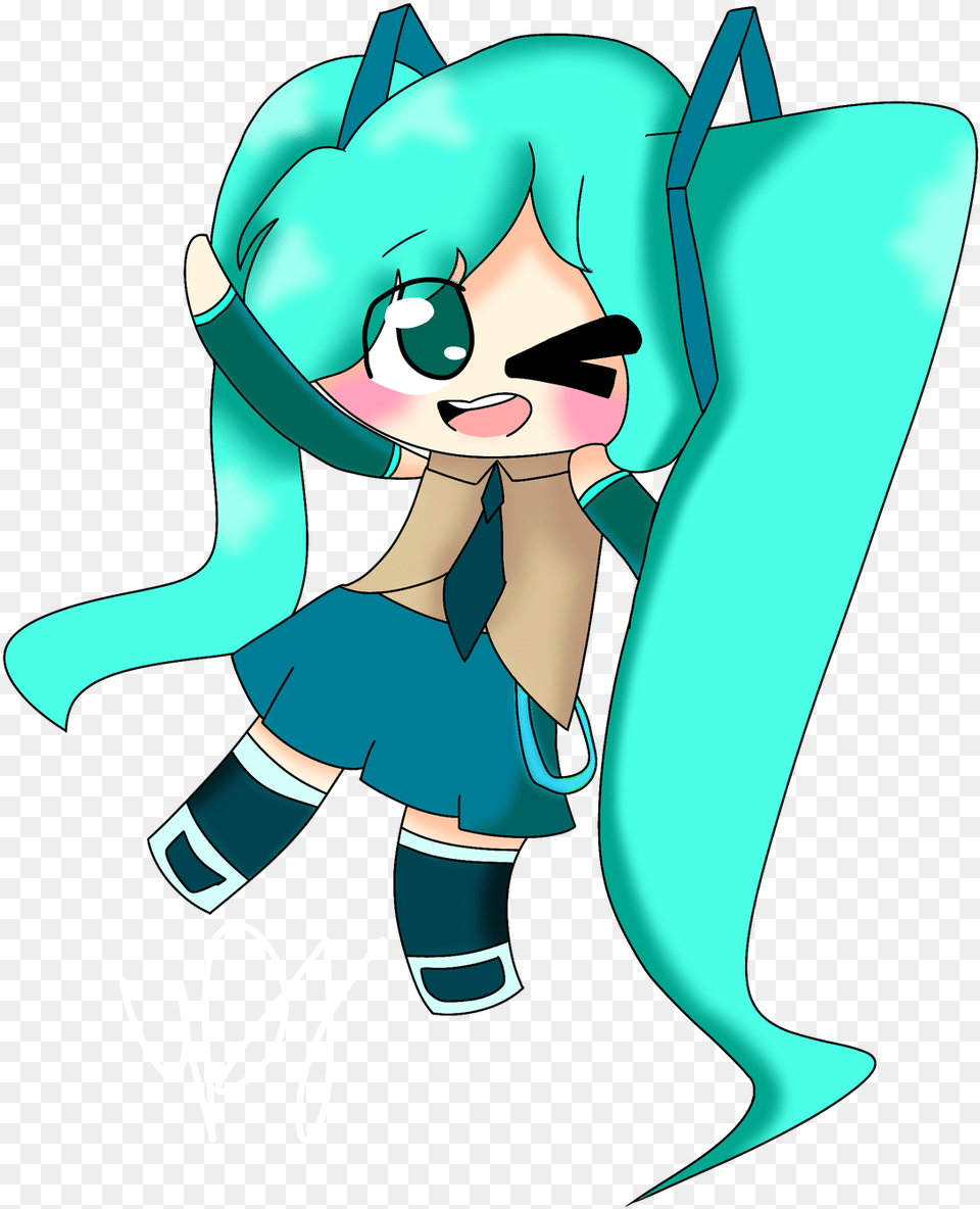 Also Small Hatsune Miku Drawing Clipart Download Cartoon, Person, Book, Comics, Publication Png Image
