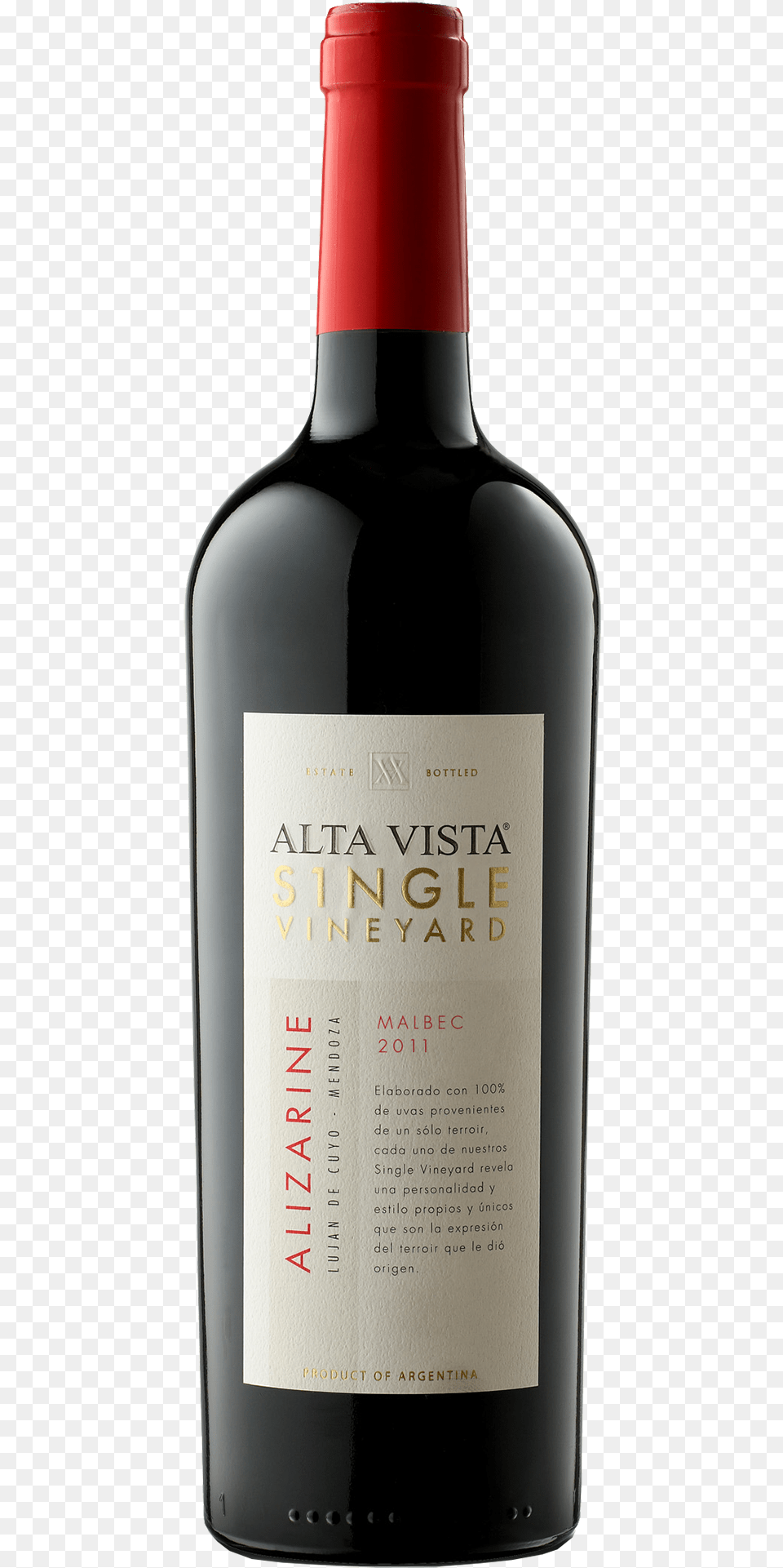 Alta Vista Malbec Single Vineyard Serenade, Alcohol, Wine, Liquor, Bottle Free Transparent Png