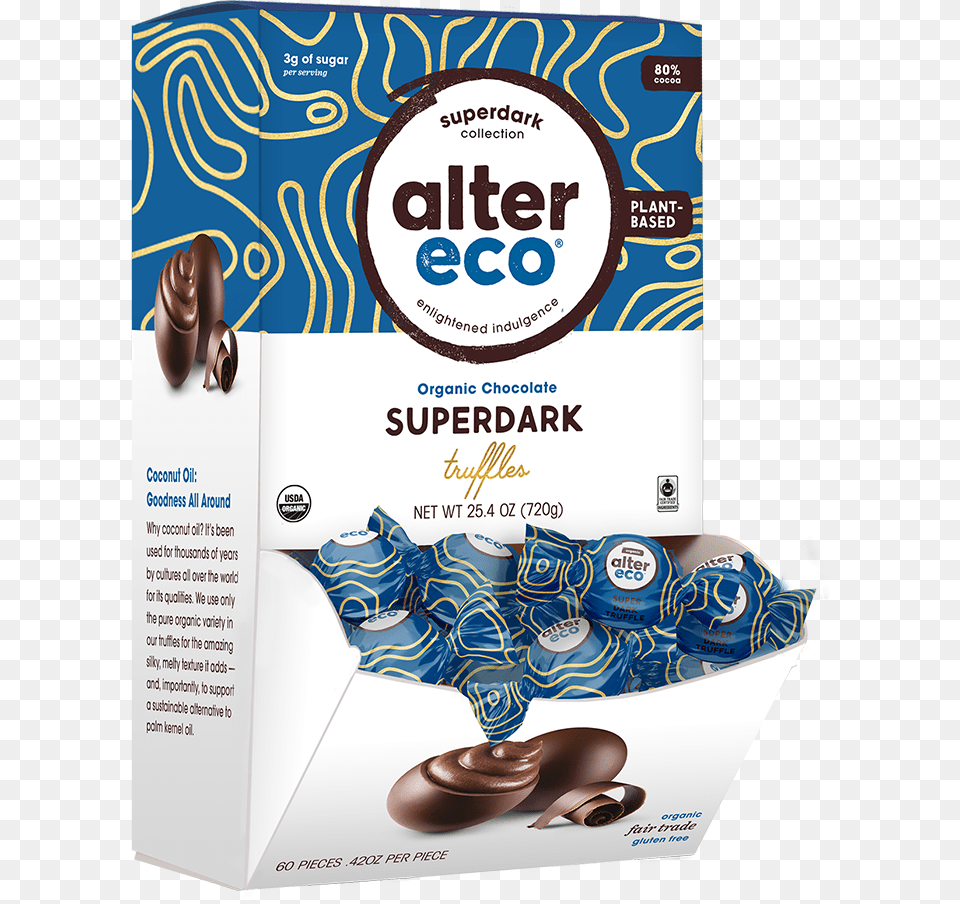 Alter Eco Super Dark Truffle, Advertisement, Poster, Tape, Food Png Image