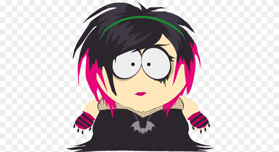 Alter Egos Goth Kids Emo Henrietta South Park Goth Girl Emo, Baby, Book, Comics, Person Free Transparent Png