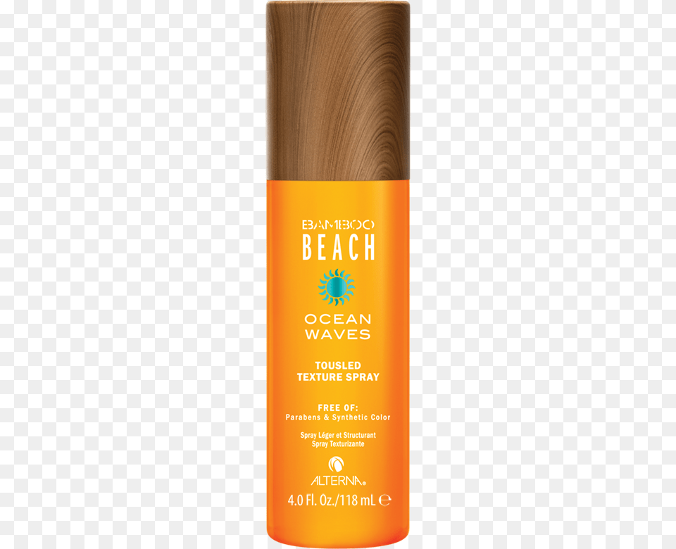 Alterna Bamboo Beach Summer Ocean Waves Tousled Texture, Bottle, Cosmetics, Perfume Png Image
