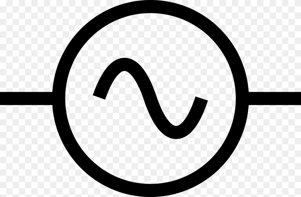 Alternating Current Symbol Wire Electronic Circuit Direct Current, Gray Png Image