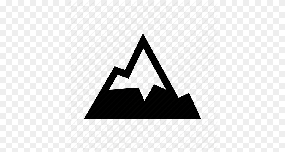 Altitude Climb Mountain Peak Rugged Ski Snow Icon, Triangle, Accessories, Bag, Handbag Free Png