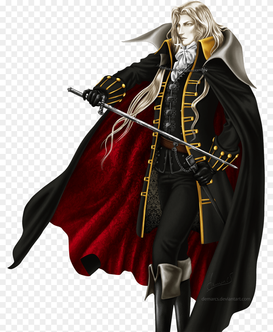 Alucard Dracula Castlevania, Fashion, Sword, Weapon, Adult Png