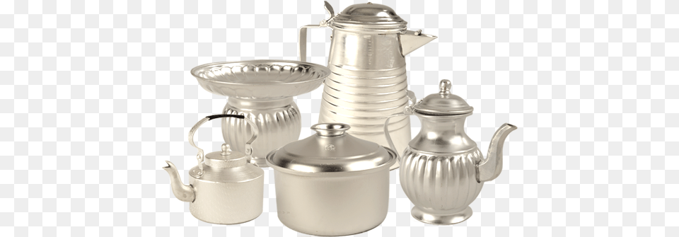 Aluminium Utensils Cookware And Bakeware, Silver, Pottery, Pot, Jug Free Png Download