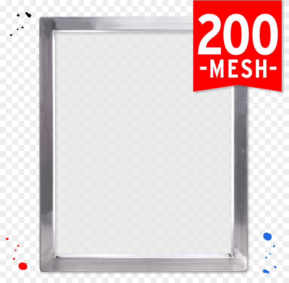 Aluminum Screen W 200 White Mesh Printing, White Board Free Png Download