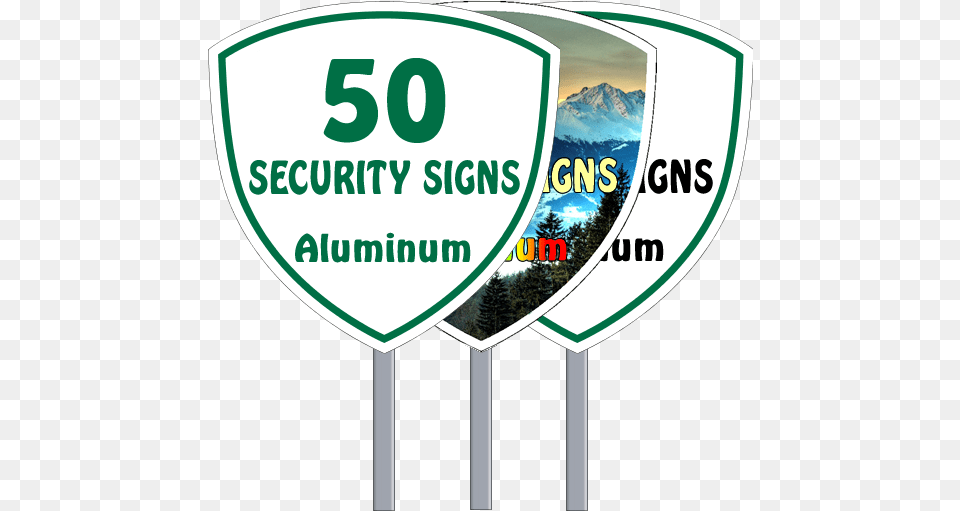 Aluminum Security Yard Signs Shield Shape 50 Per Box Google Backgrounds, Sign, Symbol, Advertisement, Bus Stop Free Png Download