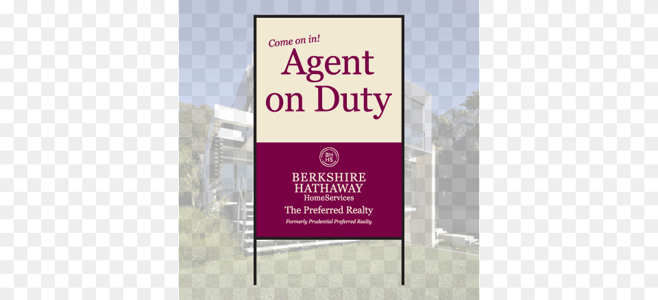 Aluminum Sign Faced Walking A Frame Berkshire Hathaway, Advertisement, Grass, Plant, Poster Png