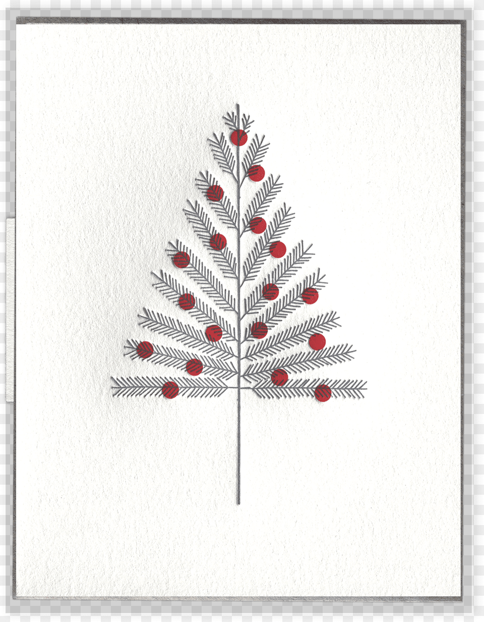 Aluminum Tree Letterpress Greeting Card Christmas Day, Plant, Christmas Decorations, Festival, Christmas Tree Free Png Download