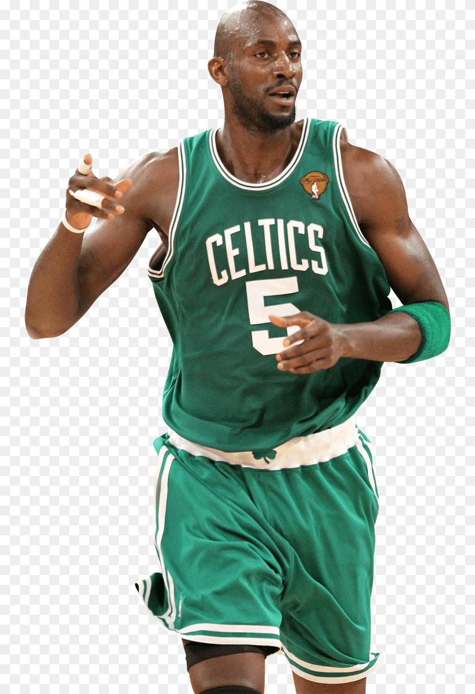 Alumni Boston Celtics Kevin Garnett Boston Celtics 5 Green Men Finals Patch, Clothing, Shirt, Shorts, Adult Png Image
