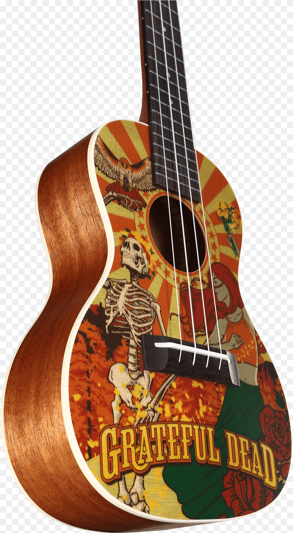 Alvarez Grateful Dead Ukulele, Bass Guitar, Guitar, Musical Instrument, Person Free Png