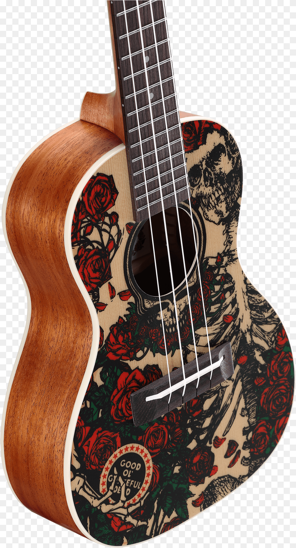 Alvarez Grateful Dead Ukulele Roses, Bass Guitar, Guitar, Musical Instrument Png Image