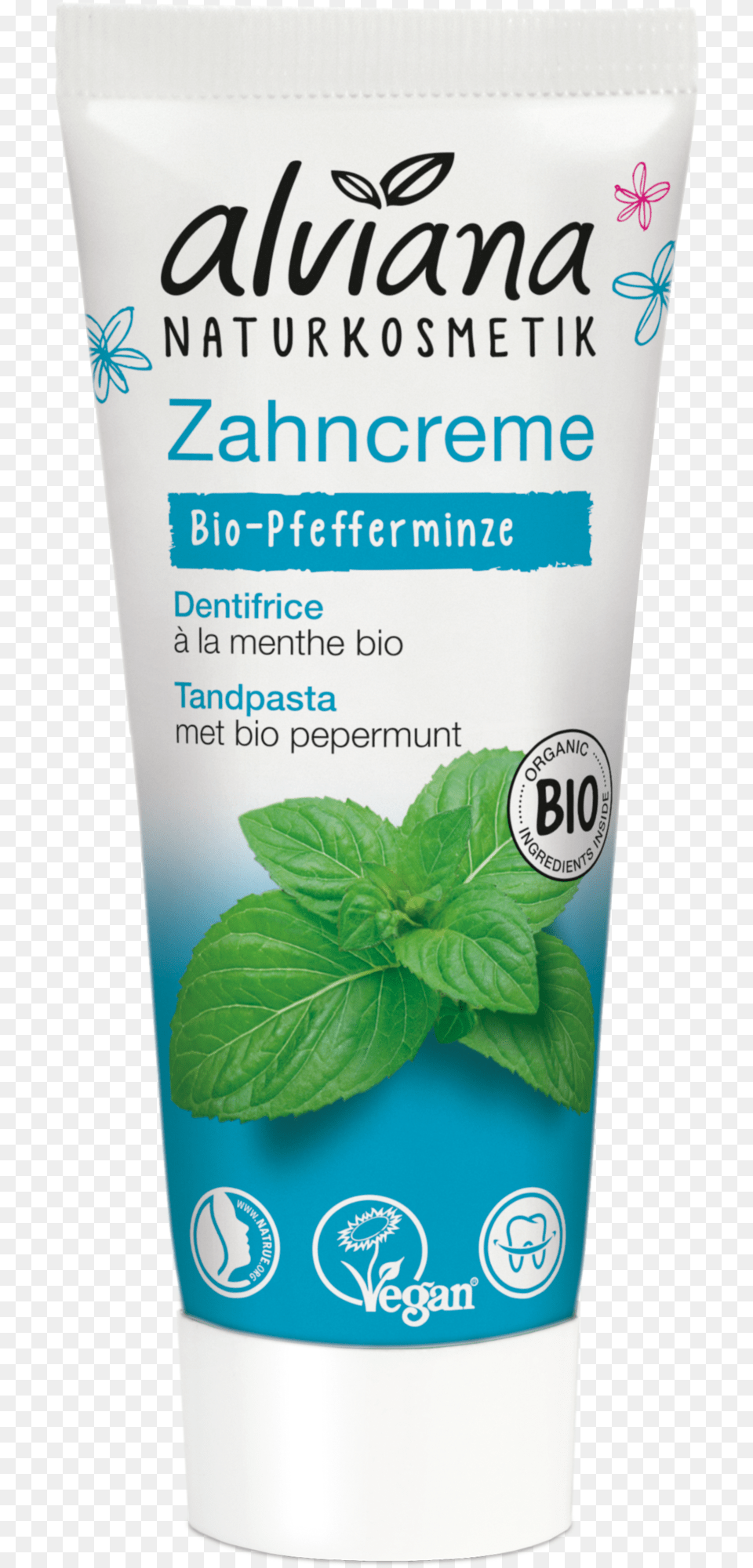 Alviana Naturkosmetik Organic Peppermint Toothpaste Herbal, Herbs, Mint, Plant, Bottle Free Png