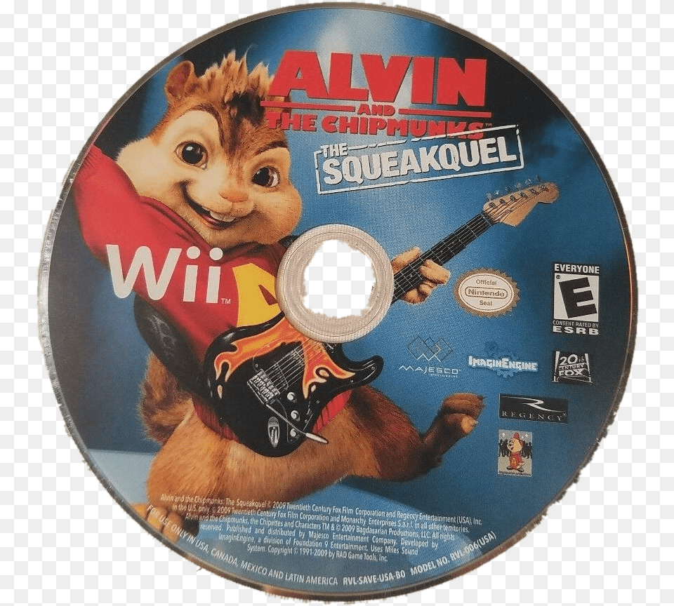Alvin And The Chipmunks Alvin And The Chipmunks The Squeakquel Disc, Disk, Dvd, Person, Guitar Png Image