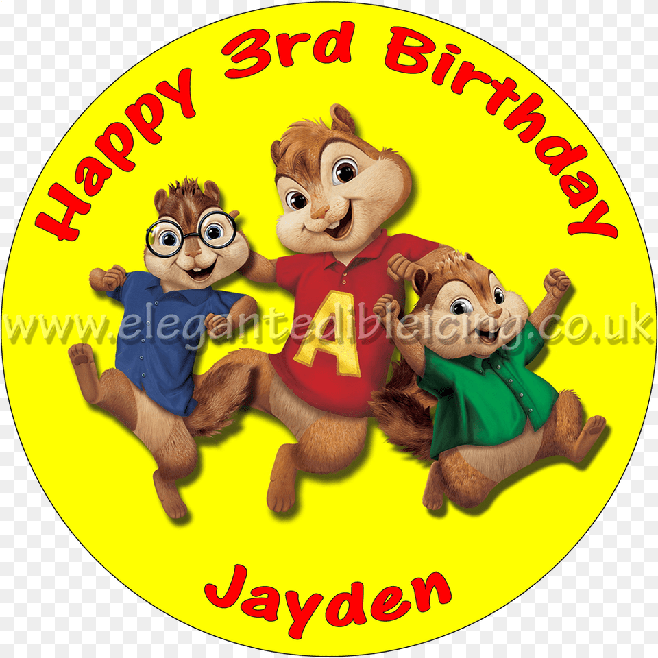 Alvin And The Chipmunks Personalised Cake Topper Alvin And The Chipmunks Render, Toy, Baby, Person, Face Png
