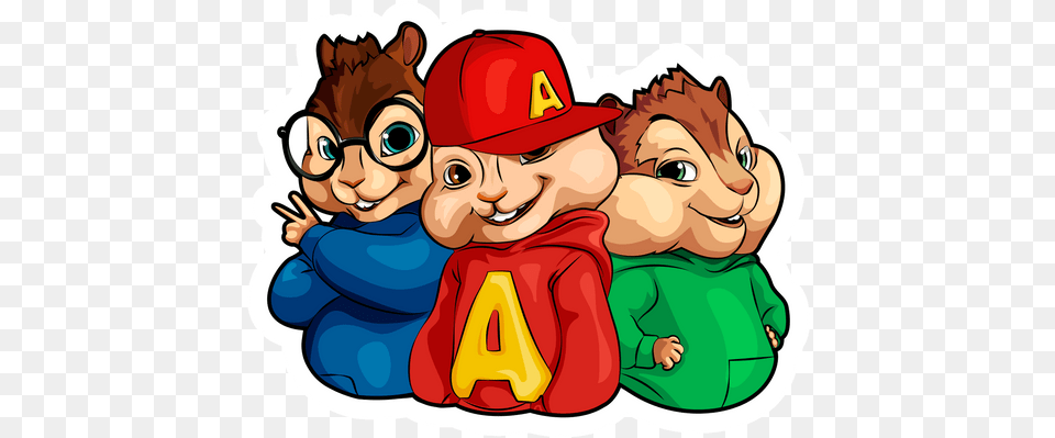 Alvin And The Chipmunks Sticker Alvin And The Chipmunks Stickers, Baby, Person, Face, Head Png Image