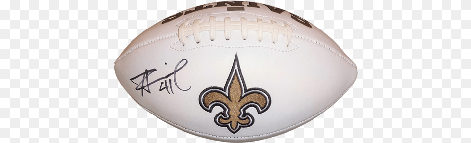 Alvin Kamara Autographed New Orleans Football Autographed Paraphernalia, Ball, Rugby, Rugby Ball, Sport Png