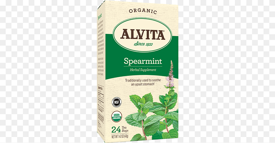 Alvita Spearmint Tea Bag Alvita Spearmint Tea, Herbal, Herbs, Mint, Plant Free Png