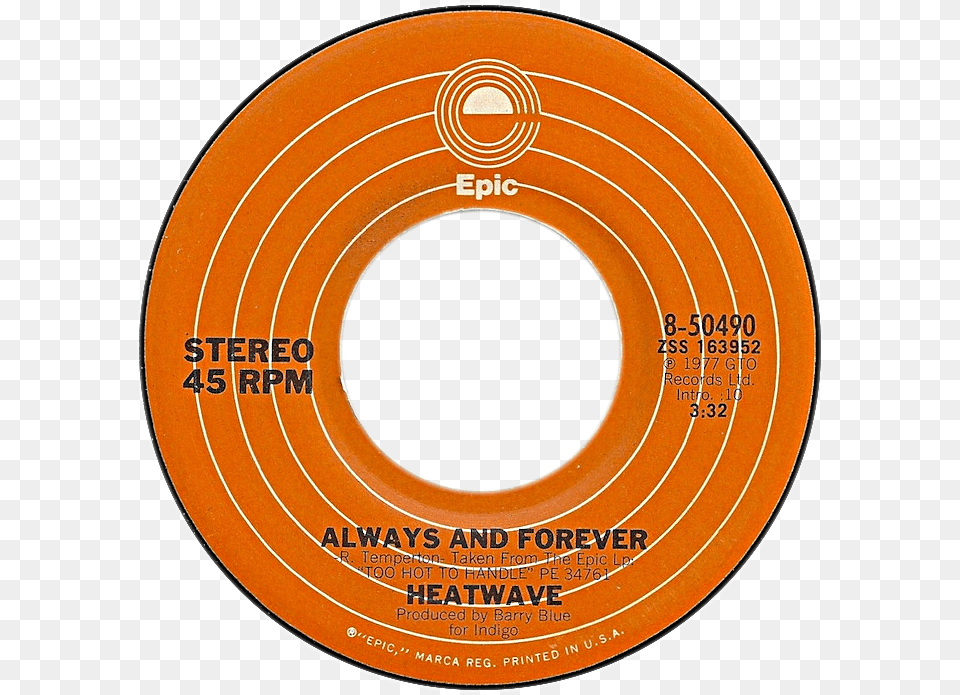 Always And Forever By Heatwave Us Vinyl Single Dollar Emoticon, Disk, Dvd, Text Free Png Download
