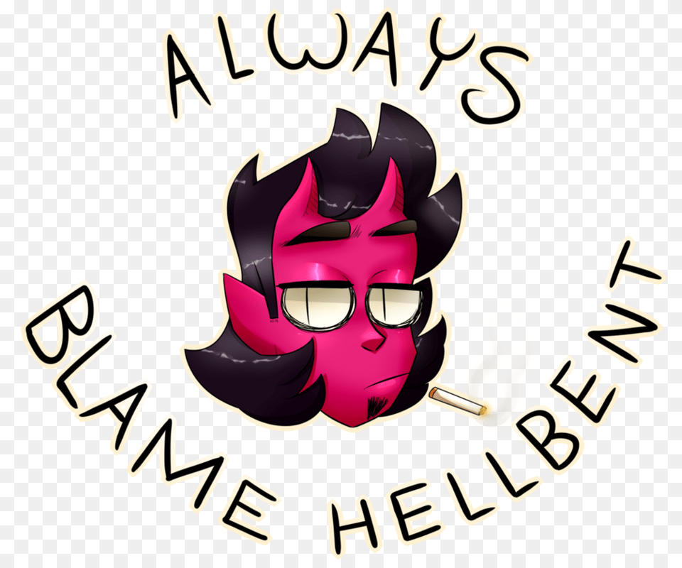 Always Blame Hellbent Tee Shirt Design, People, Person, Purple, Photography Free Png