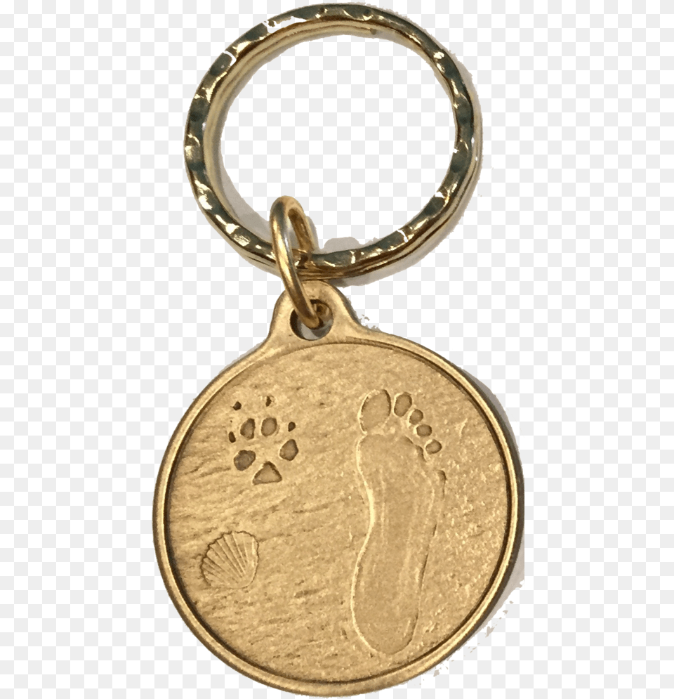 Always By My Side Dog Pet Paw Print Footprint Beach Always By My Side Dog Paw Print Beach Footprint Keychain, Gold, Accessories, Jewelry, Locket Free Transparent Png