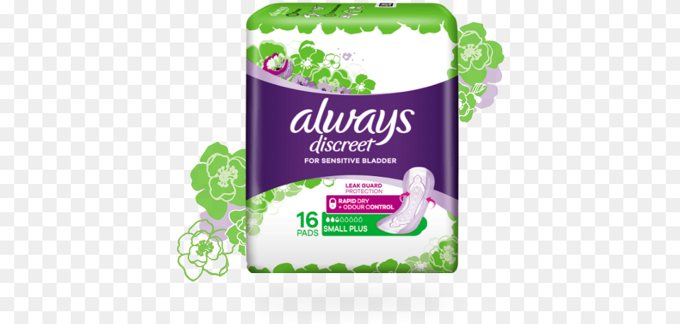 Always Discreet Pads Always Pads, Herbal, Herbs, Plant, Paper Free Transparent Png