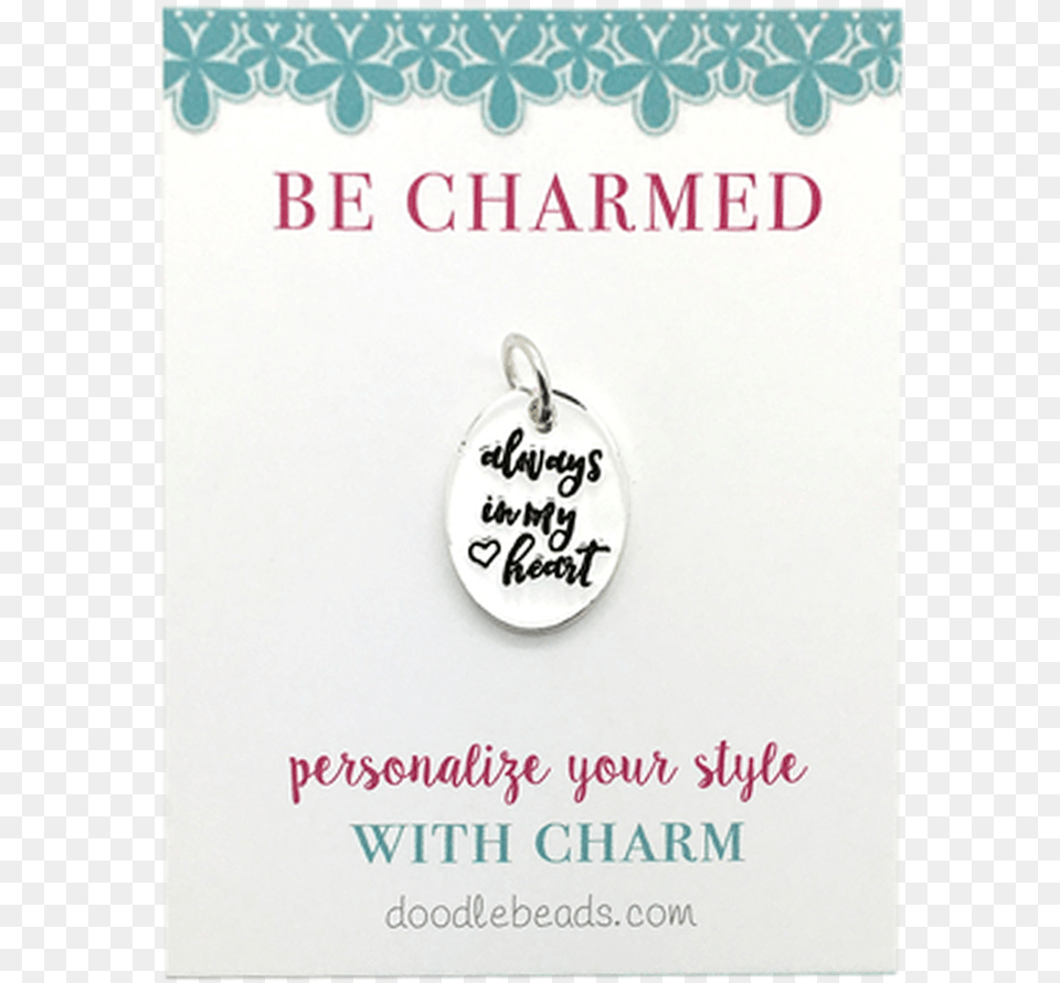 Always In My Heart Charm Paper, Book, Publication, Accessories Png Image