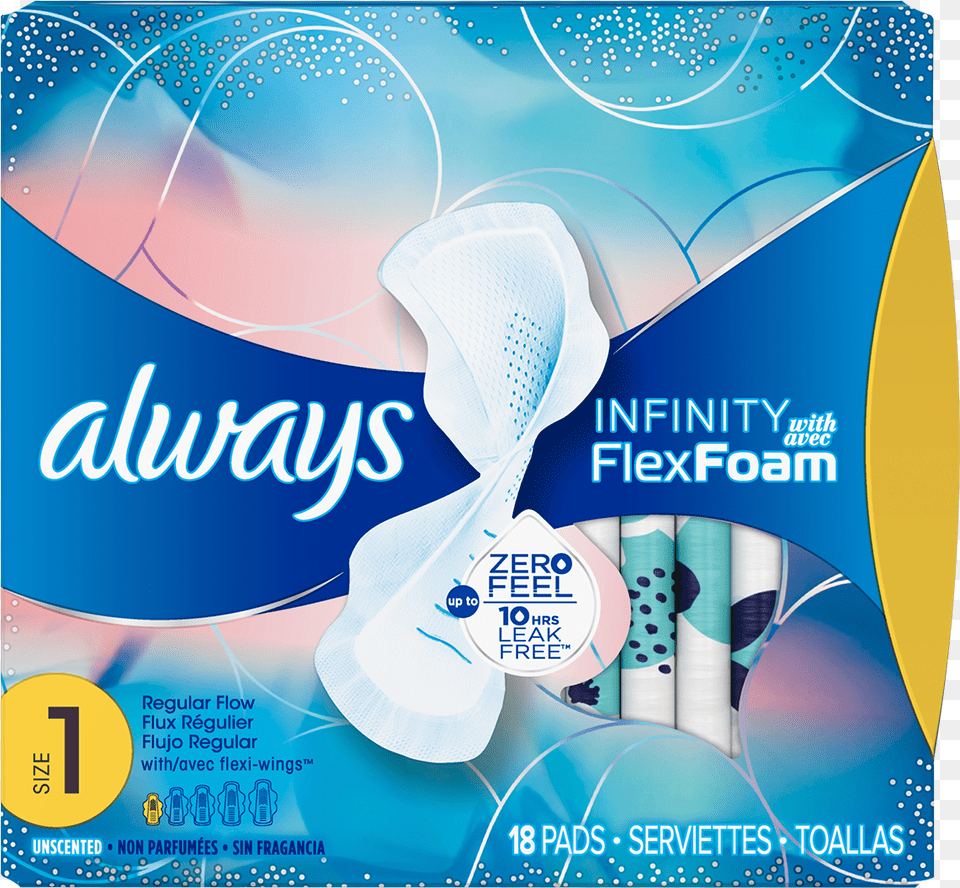 Always Infinity Size 1 Regular Pads With Wings Unscented Always Infinity Pads, Advertisement, Poster, Paper, Adult Free Png Download