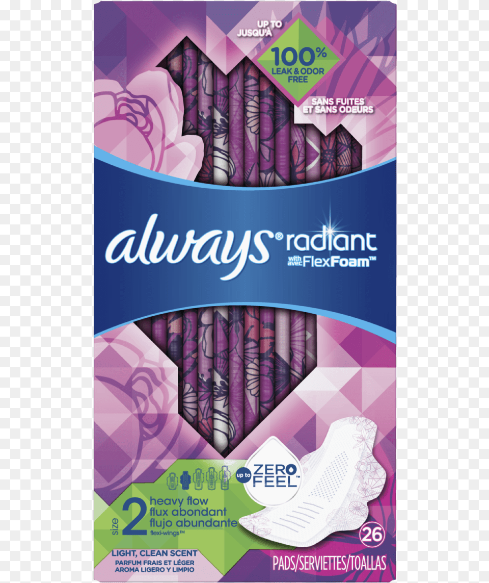 Always Radiant Pad Heavy Always Radiant Pads Size, Advertisement, Poster Free Png Download